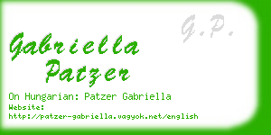 gabriella patzer business card